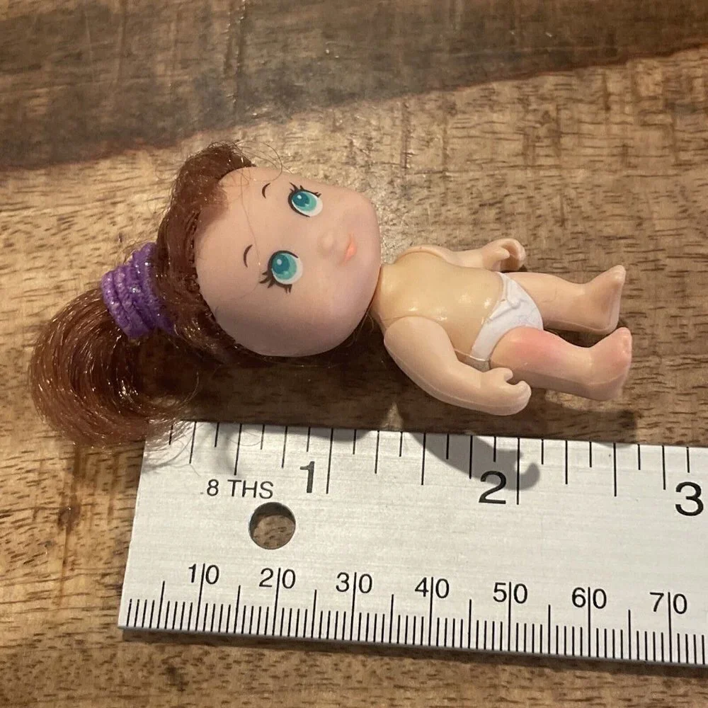 Vintage 1990 Tyco  Quints baby doll blond  # 3 Brunette Green Eyes